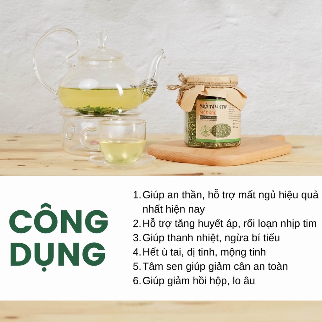 Combo Trà Tâm Sen, Kỷ Tử, Hoa Cúc SIÊU THỊ THIÊN NHIÊN Giúp An Thần, Tốt Cho Tim Mạch 100g/gói