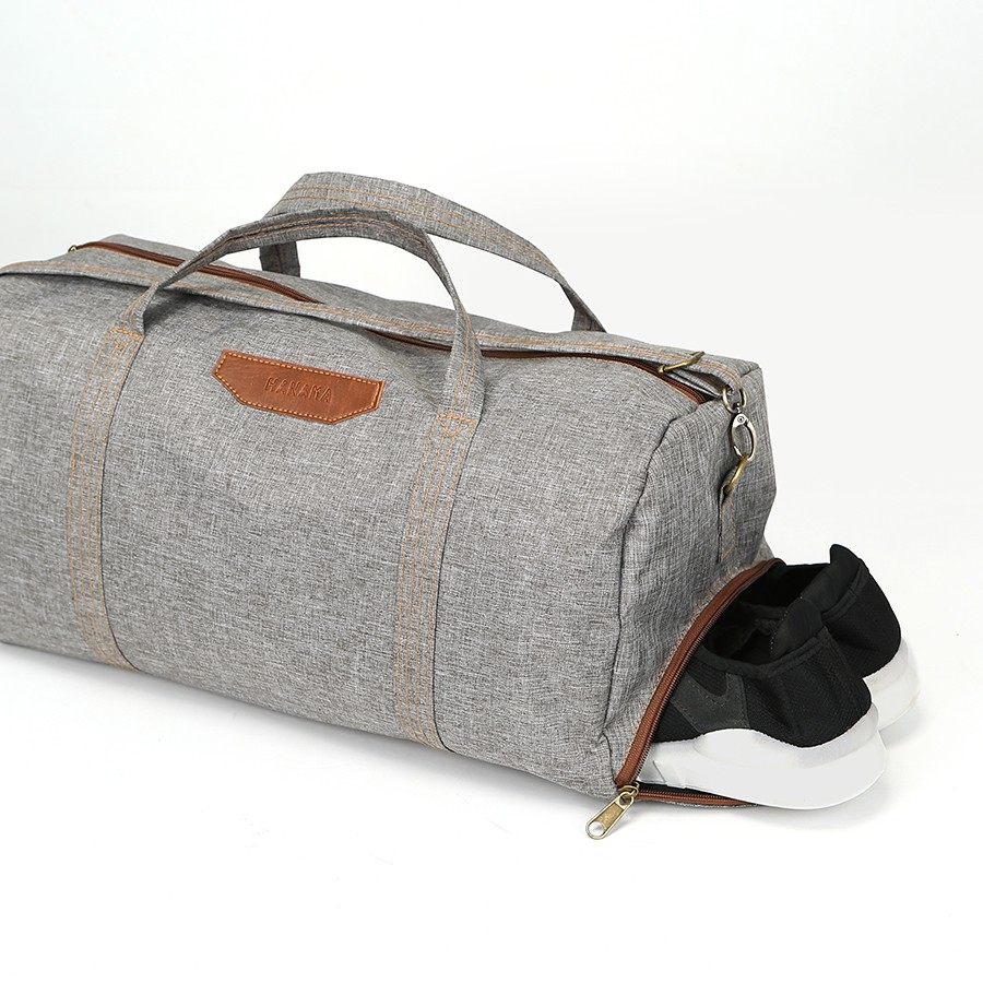 Túi xách du lịch vải canvas cao cấp HANAMA - Có ngăn riêng đựng giày N991