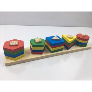 Bộ trụ 5 cọc thả hình gỗ