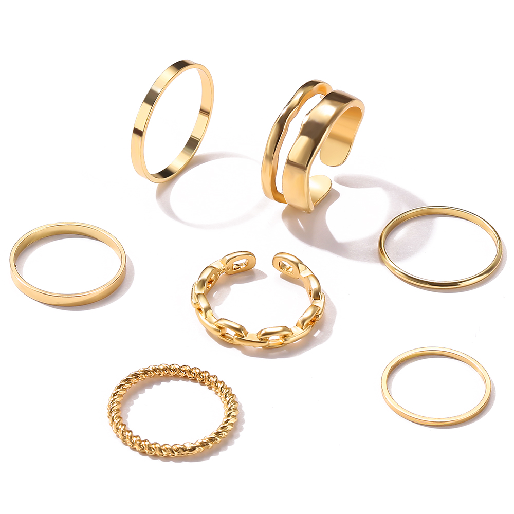 iF YOU Bộ 8 Nhẫn Nữ Trang Phong Cách Sang Trọng