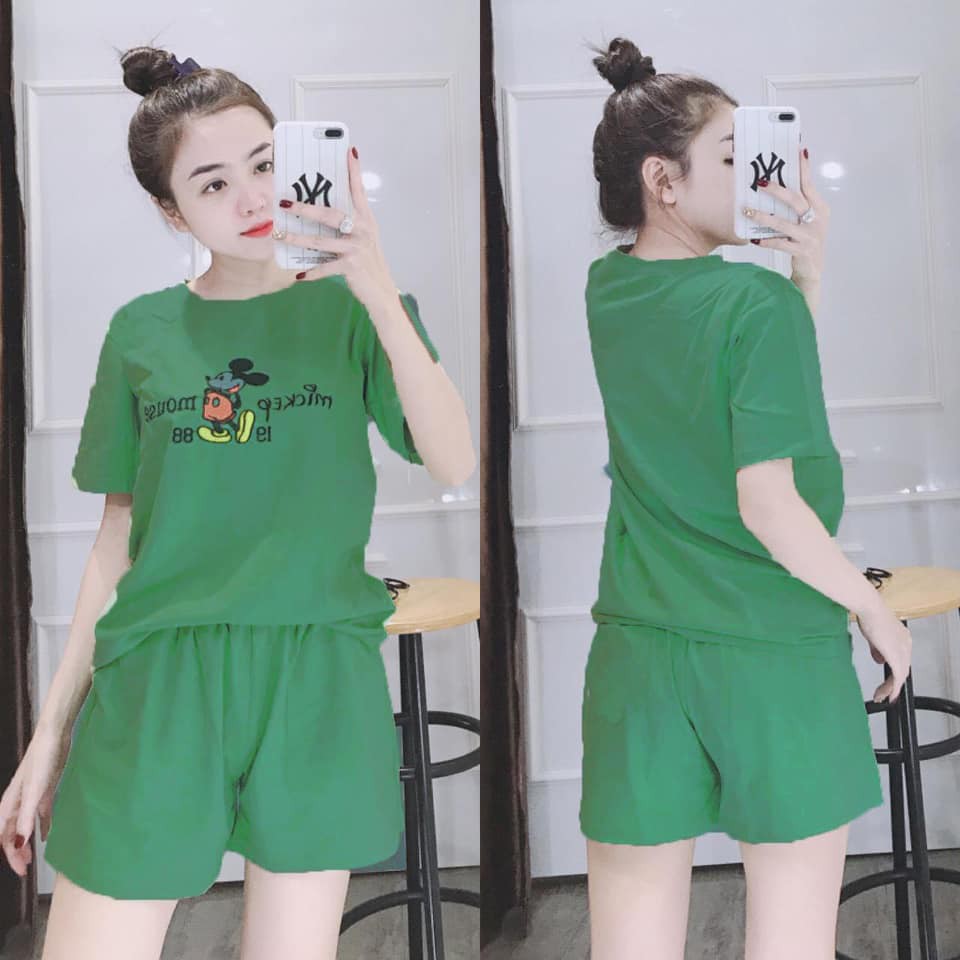 [Mã FAXANH245 giảm 10K đơn 50K] Đồ Bộ Thun Đùi Cotton - Họa Tiết Thêu - Sản Phẩm Y Hình | BigBuy360 - bigbuy360.vn