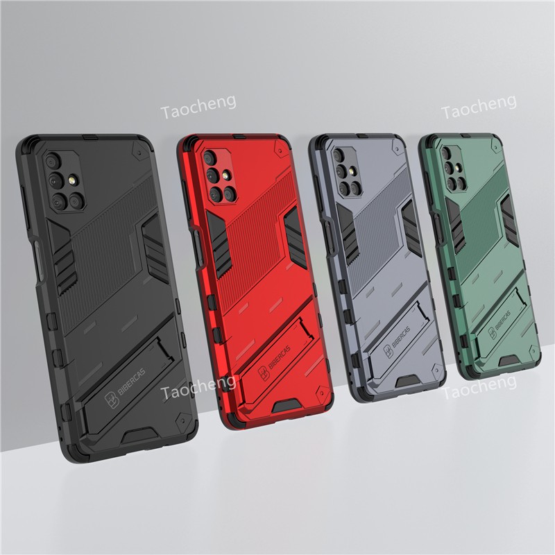 Samsung Galaxy M31 M 31 Phone Case Hard Fashion Armor Shockproof Casing Soft Stand Holder Bracket Back Cover Camera Protection