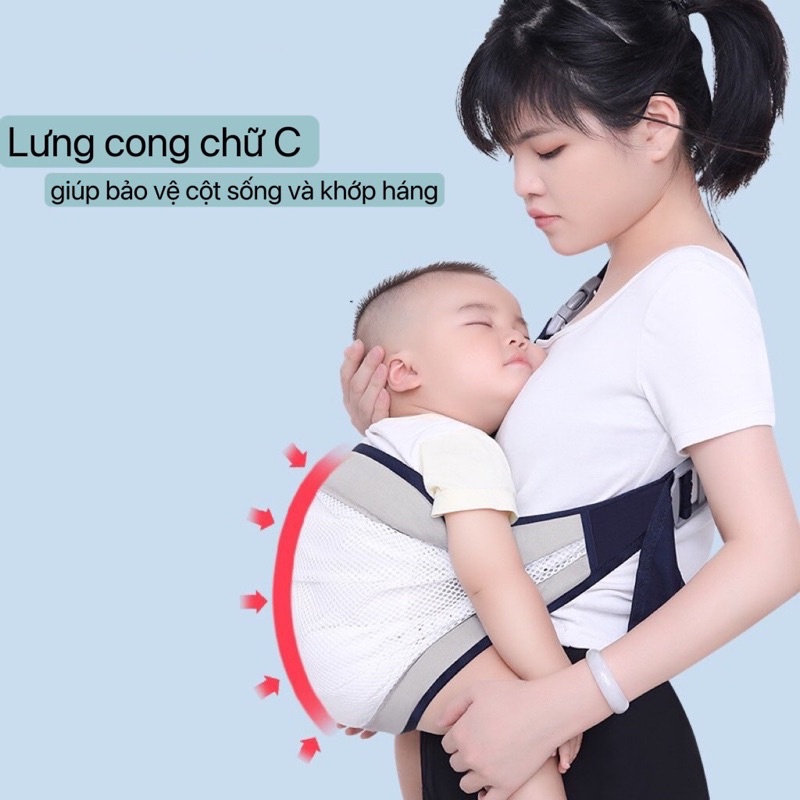 Địu Lưới Cho Trẻ Em, Trẻ Sơ Sinh, Thoáng Khí, Gọn Nhẹ
