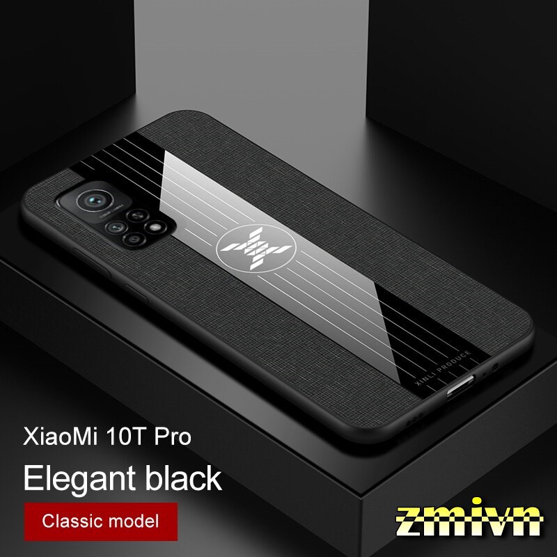 Ốp lưng vải jean Xiaomi Mi 10T , Mi 10T Pro 5G họa tiết kẻ sọc