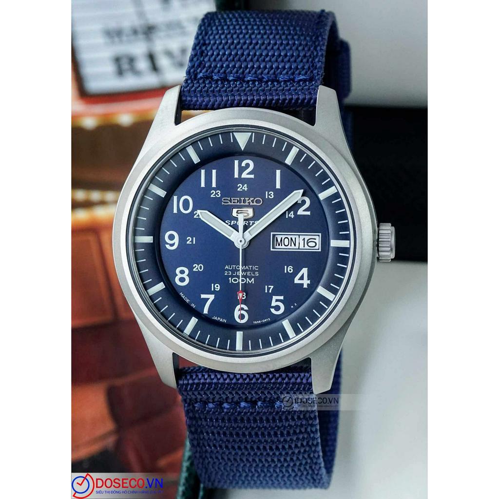 Đồng Hồ Nam Chính Hãng Seiko 5 Cơ Automatic Dây Kim Loại,Dù Cao Cấp Kính Khoáng Cứng Chống Va Đập CL