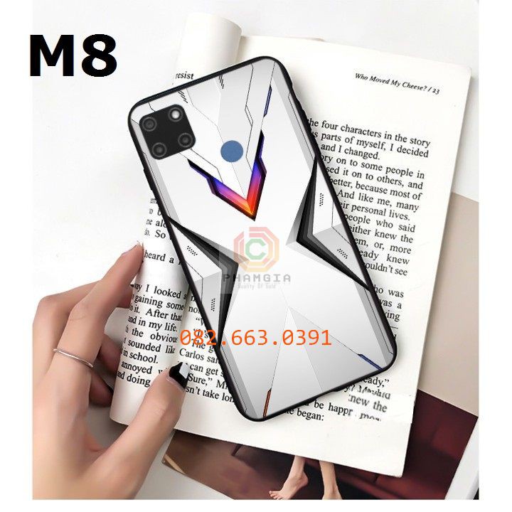 Ốp lưng Realme C12 in hình GD-hoa cúc công nghệ Lưng kính chống bể