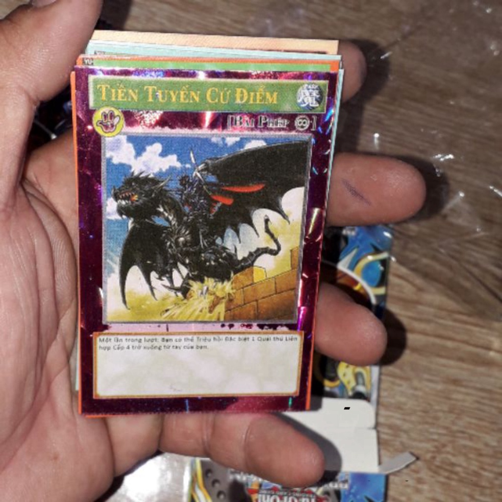Combo 125 thẻ bài Yugi oh phiên bản tiếng việt hoặc tiếng Anh bằng giấy bóng cứng