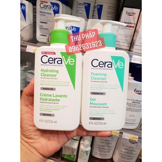 Sữa rửa mặt CeraVe nội địa Pháp 236ml và 473ml