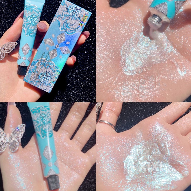 Phấn Bắt Sáng Dạng Lỏng 2 Màu Kim Cương Sáng Da Chống Nước Chống Mồ Hôi Lâu Trôi Tự Nhiên Cho Khuôn Mặt