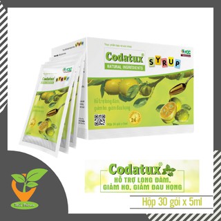 Codatux Syrup [Hộp 30 gói] - Siro codatux hỗ trợ giảm ho, long đờm cho bé