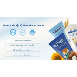 Kutieskin- Bộ sản phẩm chăm sóc làn da bé [DƯỠNG ẨM, CHÀM SỮA, NGỨA, HĂM, KUTIE SKIN] 30gr