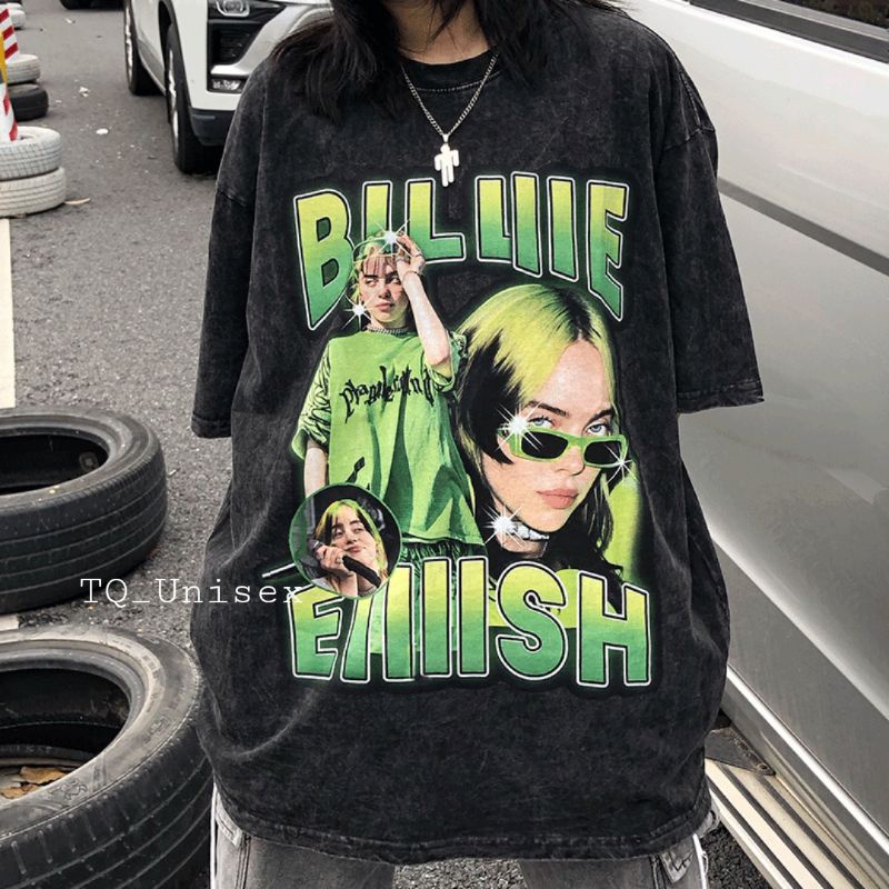 Áo thun Billie Eilish màu Wash  form rộng Unisex Nam nữ- Mã 001