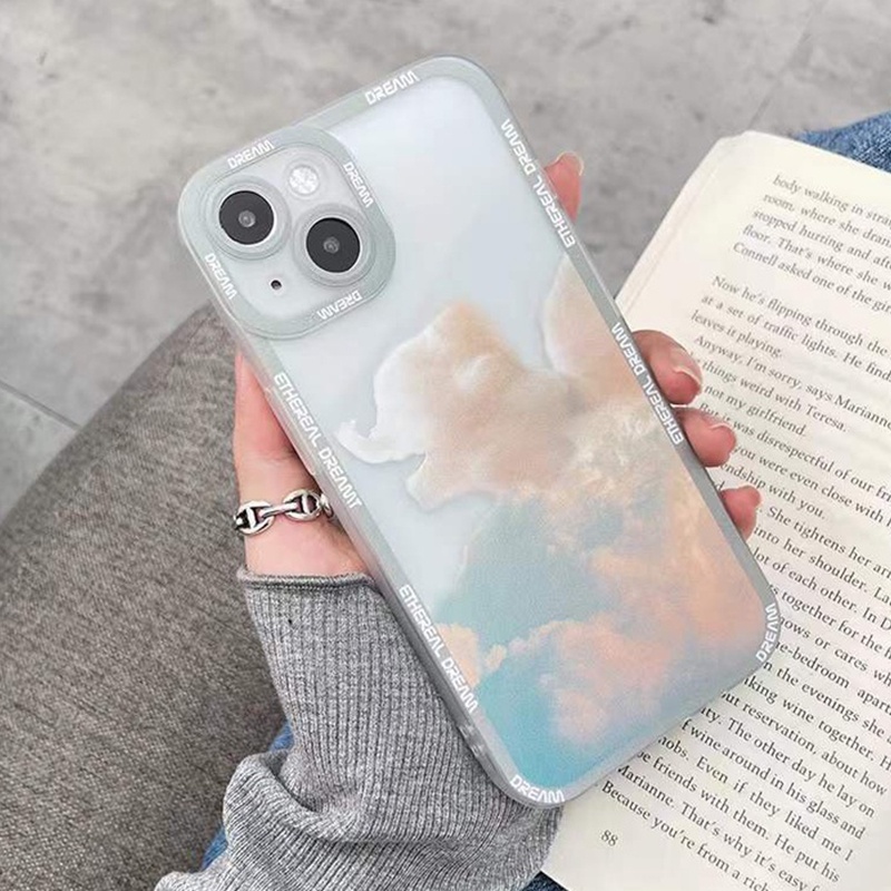 Ốp Điện Thoại Silicon Mềm Trong Suốt Hình Gấu Đám Mây Dễ Thương Cho IPhone 13/12 Pro Max Case/11/ XS/ XR/ X/ 8/ 7/ 6S/ Plus Mini