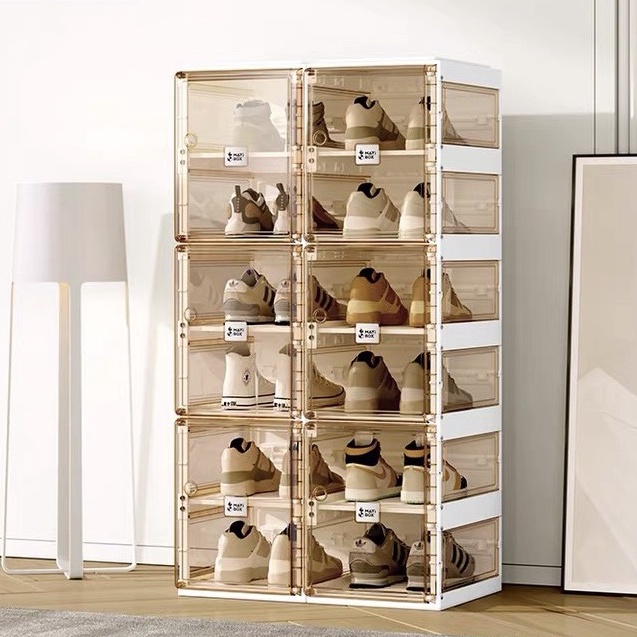 Kệ Đựng Giày Dép Gấp Gọn Trong Suốt Mayibox, Tủ Giày Thông Minh, Nhựa ABS Cao Cấp 12 Đôi Bảo Hành 2 Năm