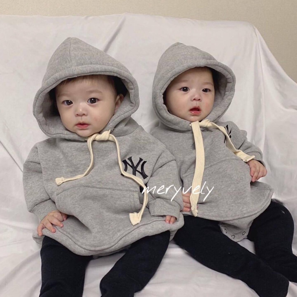 Áo Hoodie Không Tay Màu Sắc Trơn In Chữ Thời Trang Dành Cho Trẻ Em