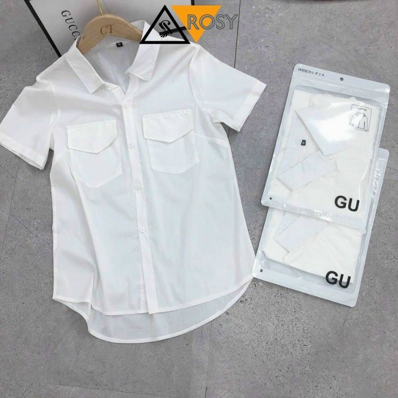 Áo sơ mi tay ngắn có túi áo dễ phối đồ chất cao cấp