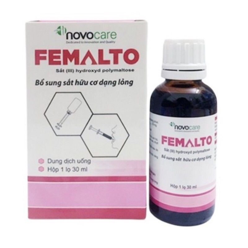 Siro Bổ Sung Sắt FEMALTO giúp bổ sung Sắt cho Trẻ em, bà Bầu và người thiếu Sắt vị dễ uống Lọ 15 ml$$$