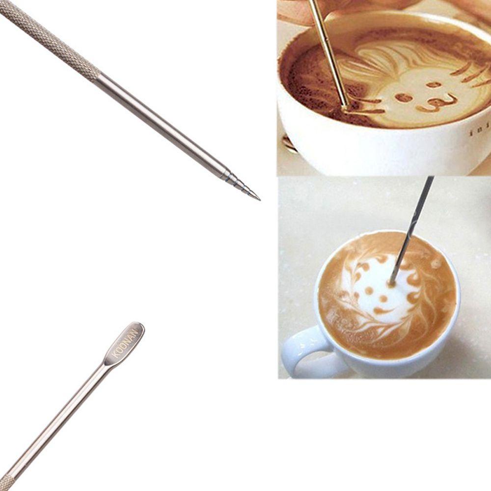 Bút Trang Trí Cà Phê Latte Bằng Thép Không Gỉ Thời Trang