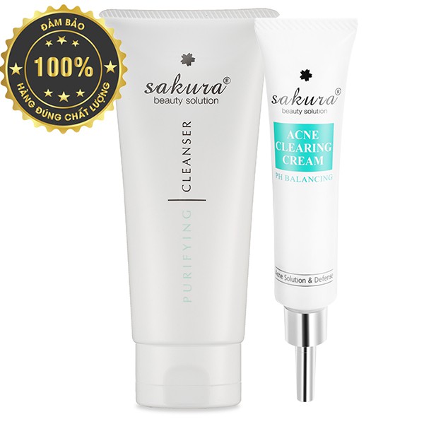 Bộ sản phẩm giảm mụn cao cấp Sakura Nhật Bản