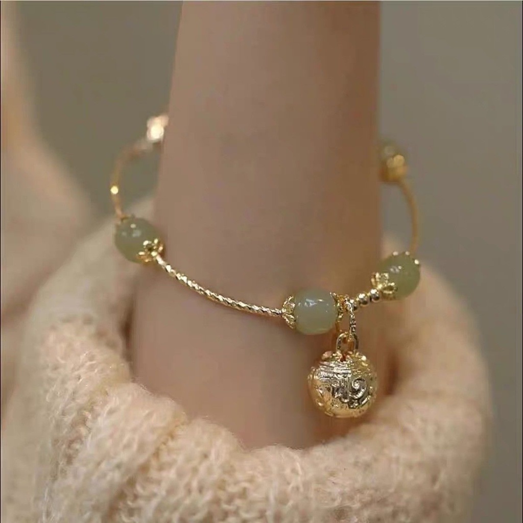 Vòng tay hở tùy chỉnh thương hiệu hetian yufu nhẹ cổ điển sang trọng chất lượng cho nữ