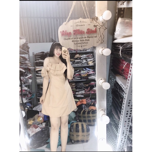 Bigsize 60-95kg By Thiên Bình)ĐẦM TRỄ VAI BÈO TIỂU THƯ