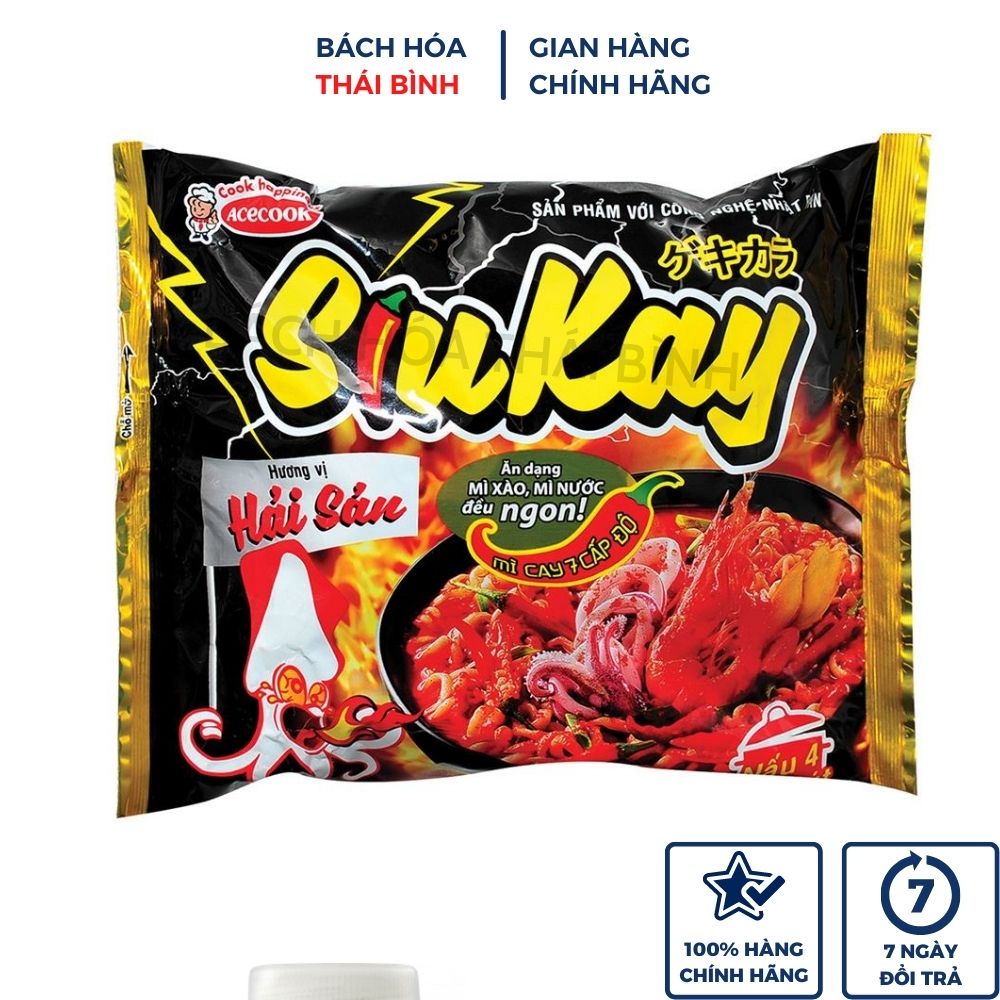 Mì SiuKay – thách thức bản lĩnh! gói 128g hương vị hải sản.bò