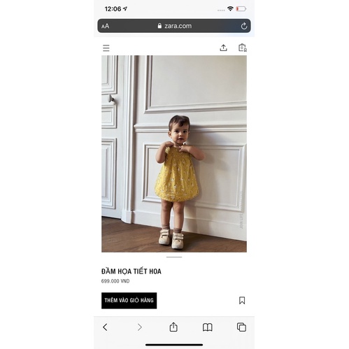 Set Váy Sơ Sinh Bé Gái Hoa Nhí Vàng ZR