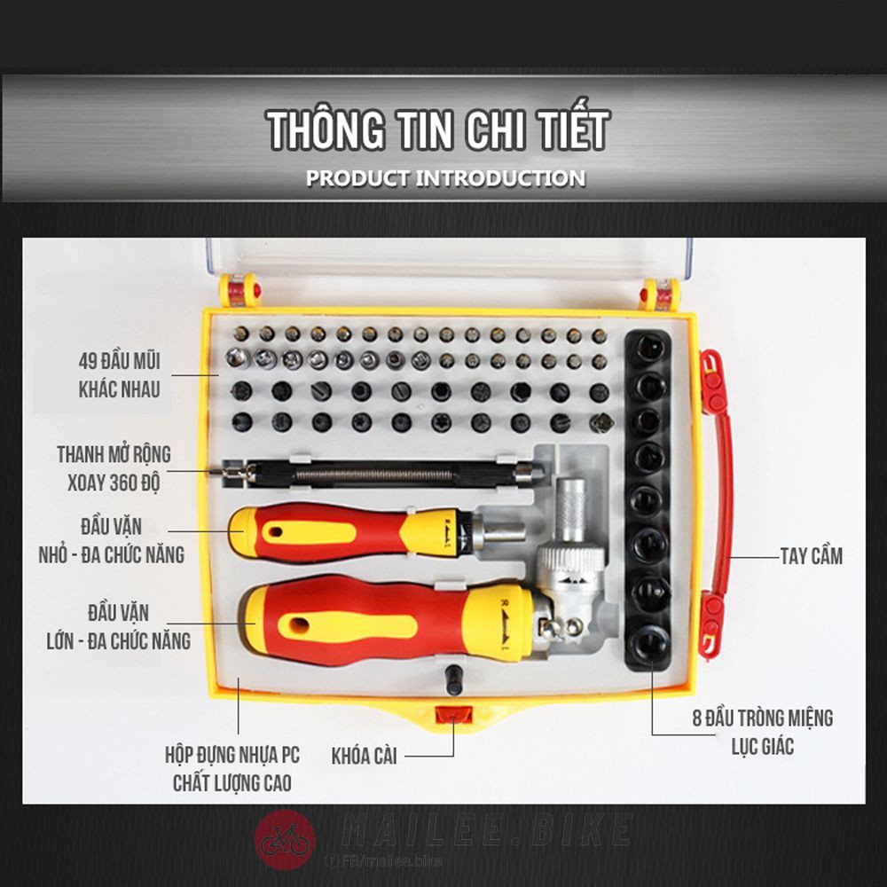 Bộ Tua Vít Đa Năng 62 Món Với 34 Đầu Vít Tô Vít Sửa Chữa Điện Thoại Đồ Điện Tử Sửa Chữa Đa Đình Tiện Dụng