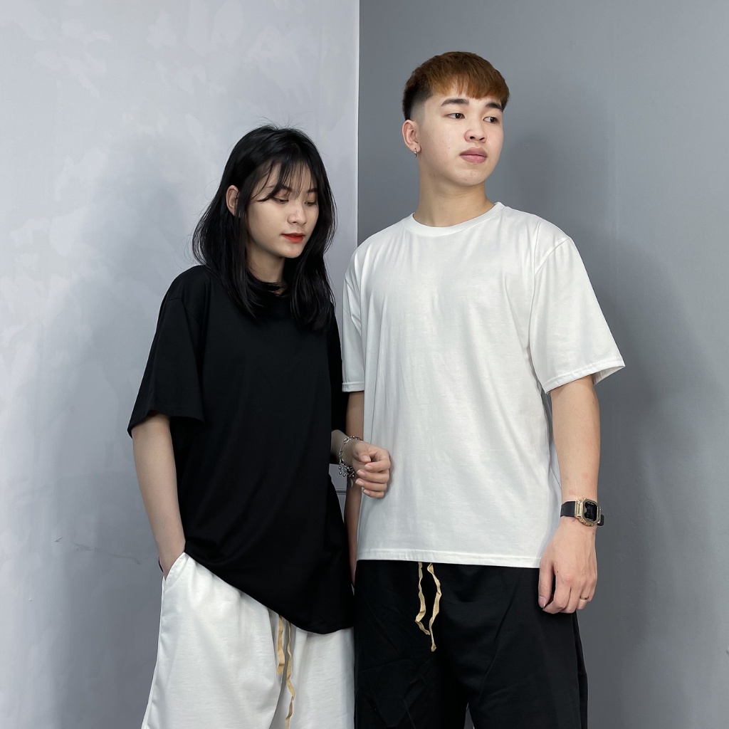 Áo Thun Trơn Unisex Nam Nữ, Áo Phông Trơn Basic Tee Form Rộng XESINU