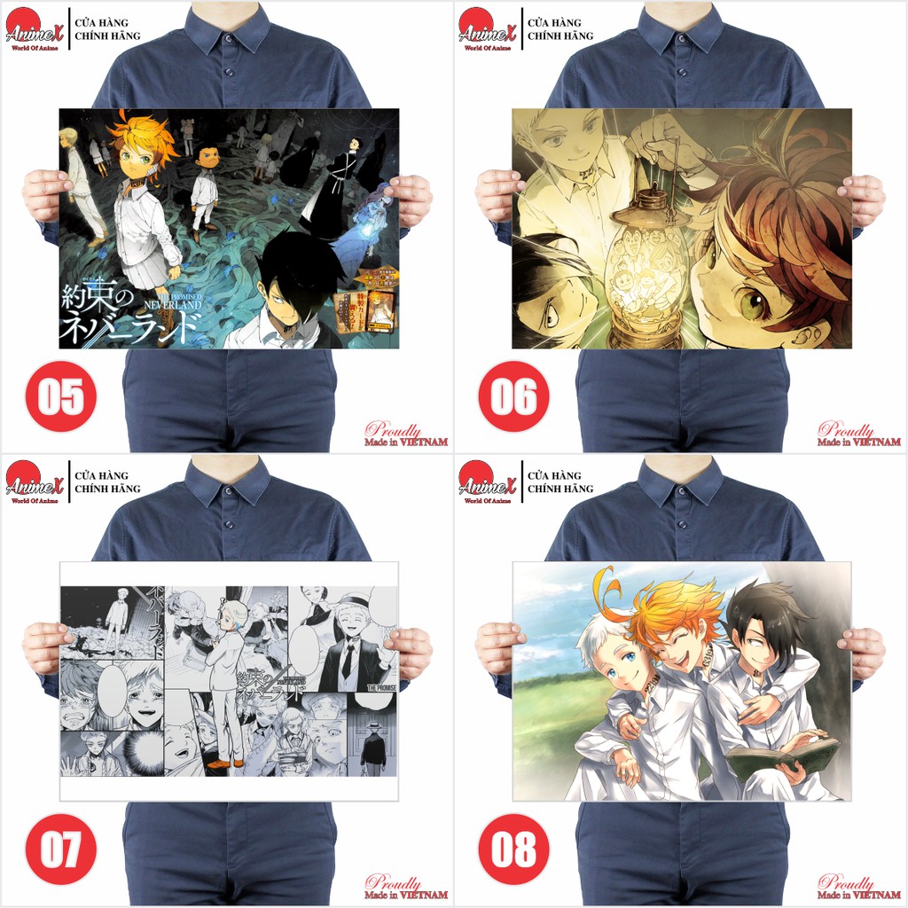 Tấm Poster Áp Phích A3 Anime Miền Đất Hứa - The Promised Neverland - Yakusoku no Neverland - Poster Dán Tường By AnimeX