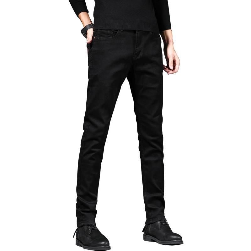 Quần short Jeans Nam Màu Đen Ống Bó Thời Trang Hàn