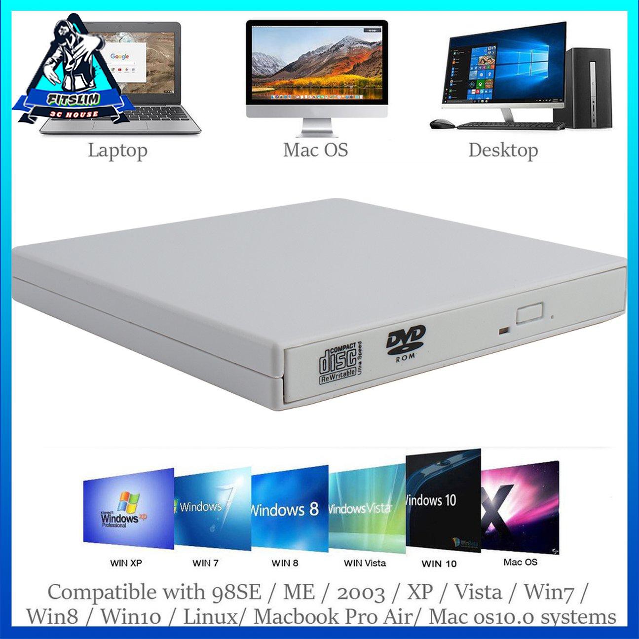 Ổ Đĩa Cd / Dvd Mở Rộng Cho Pc Laptop Win 7 8