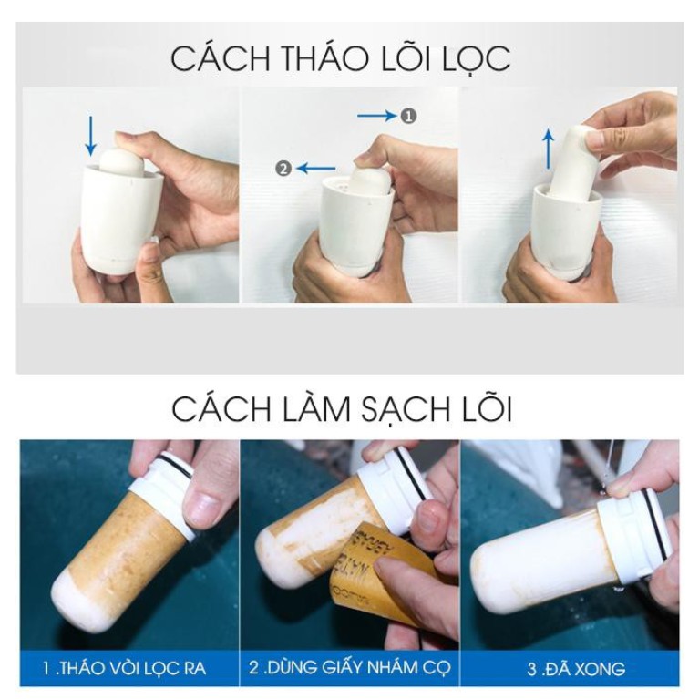 Lõi lọc nước, lõi lọc thay thế Bộ lọc nước tự động tại vòi Lishile,thiết bị lọc nước tại vòi