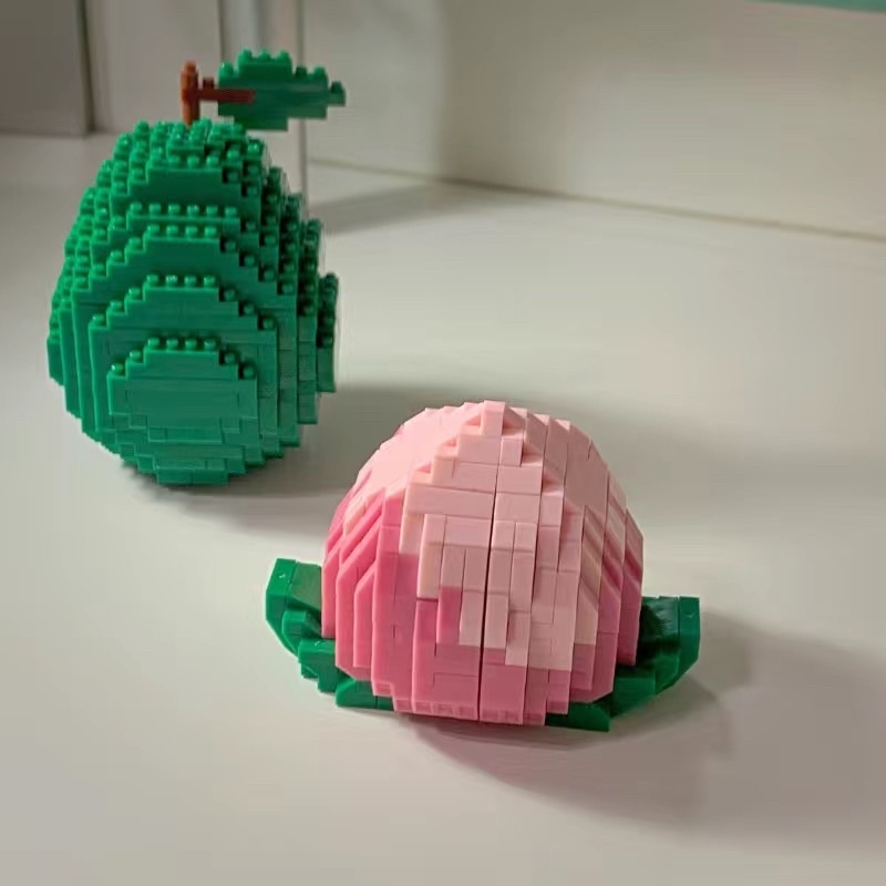 Mô hình Lắp Ráp Trái Cây Hoa Quả Bơ Chuối Đào 3D Nanoblock Dễ thương