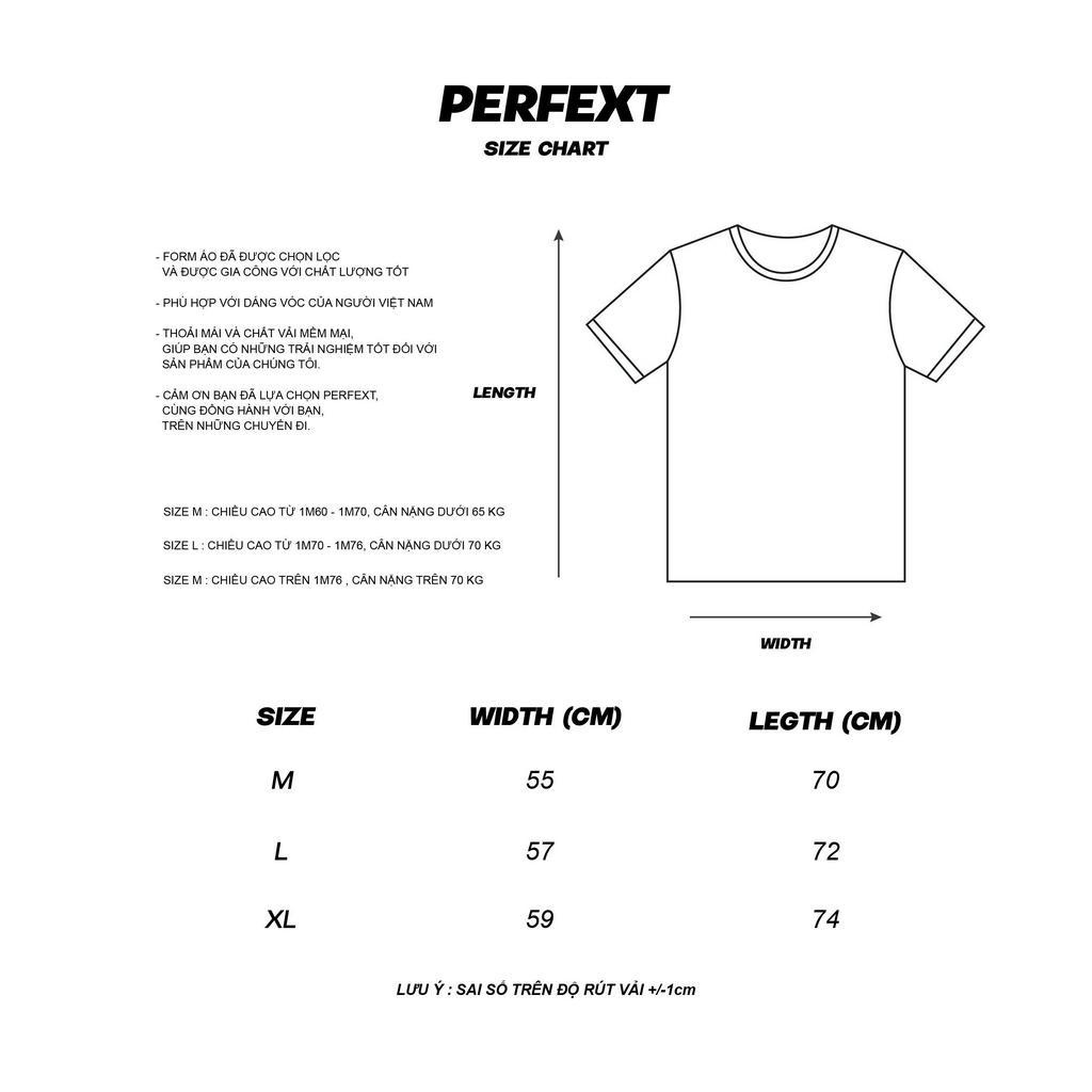 Áo thun unisex Perfext Pixel Tee 100% Cotton Áo Phông Nam Nữ Hoạ Tiết In Lụa