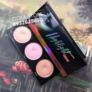 Phấn bắt sáng beauty glazed 3 ô nhũ nhẹ highlight