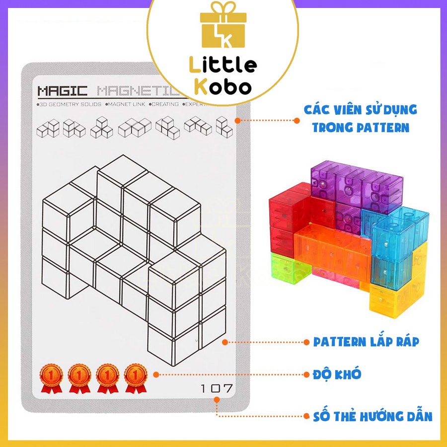 Khối Rubik Lắp Ráp Magic Magnetic Cube YongJun Nam Châm Đồ Chơi Xếp Hình Lắp Ráp