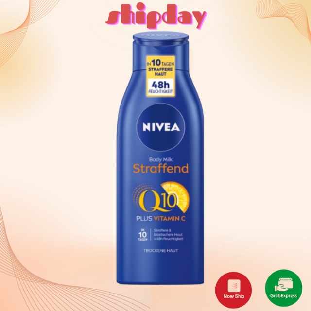 [Chai Xanh]  Dưỡng thể Nivea Q10 Vitamin C 400ML giúp sáng da, mềm mịn– Nội địa Đức Đủ Bill