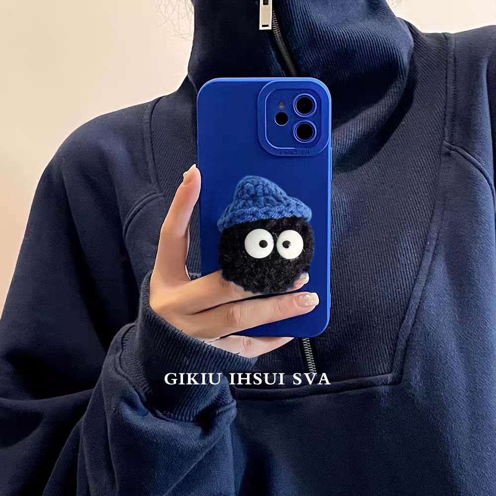 Ốp Điện Thoại Mặt Nhám Hình Hoạt Hình Có Giá Đỡ Cho iPhone13promax Apple 12 11/xs/xr 7p/6/8