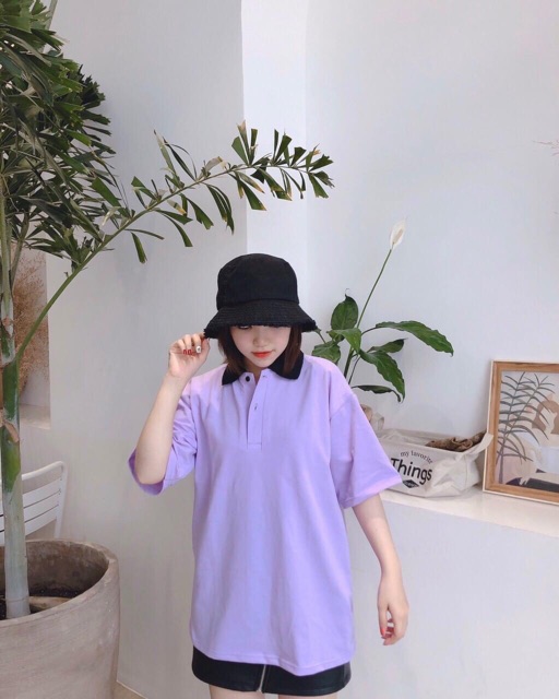 Áo Thun PoLo Mix Tay Lửng Màu Mới Ảnh Thật