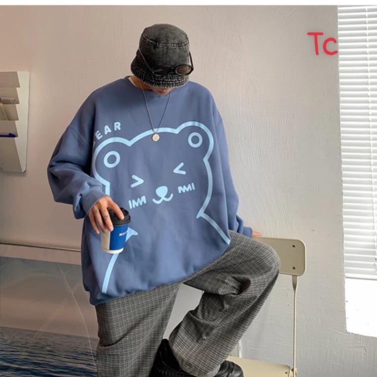 Áo nỉ dài tay Sweater gấu to TC