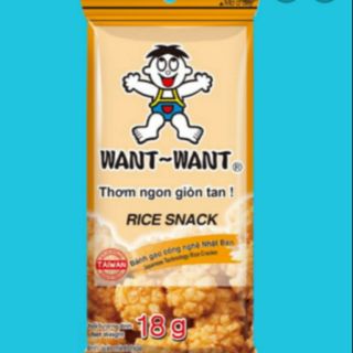 Bánh snack gạo want want 18g