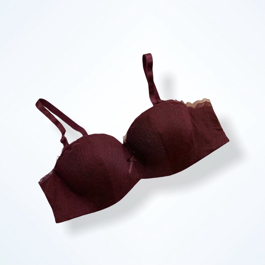 Áo Lót Nữ Ren Có Gọng Nâng Ngực Quả Cup Ngang Đệm Mút Mỏng Mềm Mịn Quyến Rũ PINK STORE 8322