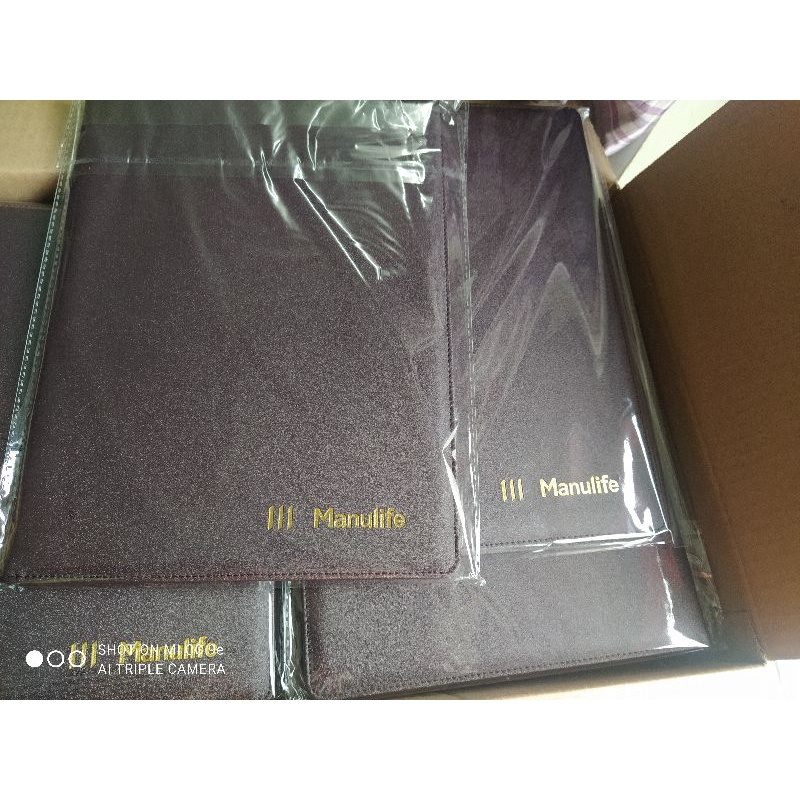 BÌA DA ĐỰNG HỢP ĐỒNG BẢO HIỂM MANULIFE SIÊU ĐẸP KT 32X24CM