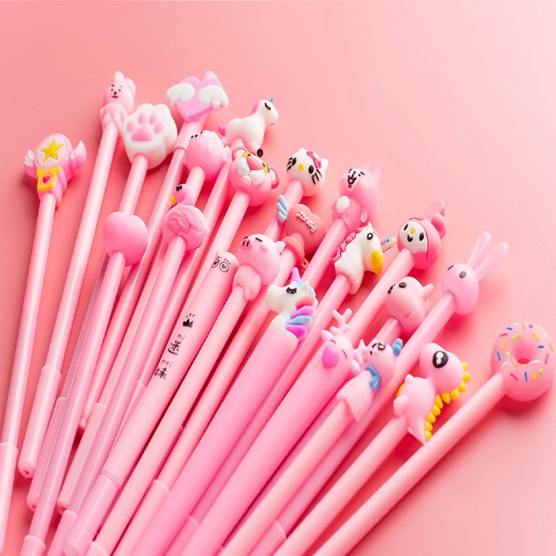 Bút bi viết mực đen hoạt hình dễ thương 0.5mm