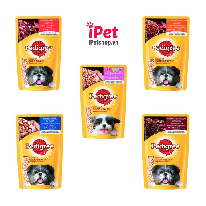 Pate Thức Ăn Mềm Cho Chó Con, Chó Lớn Pedigree Gói 130g - iPet Shop