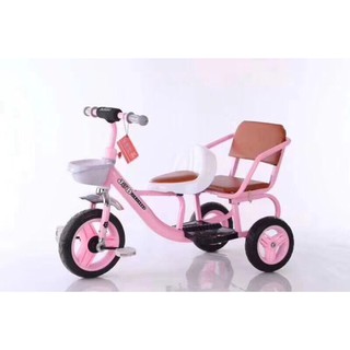 xe đạp 3 bánh ghế đôi ghế da  cho bé