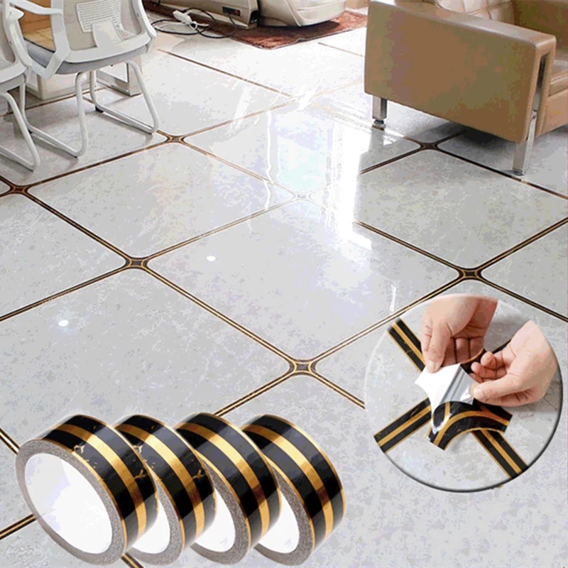 Cuộn Băng Dán Đường Viền Gạch Sàn Nhà 5M Chống Thấm Nước Và Mài Mòn Tiện Dụng