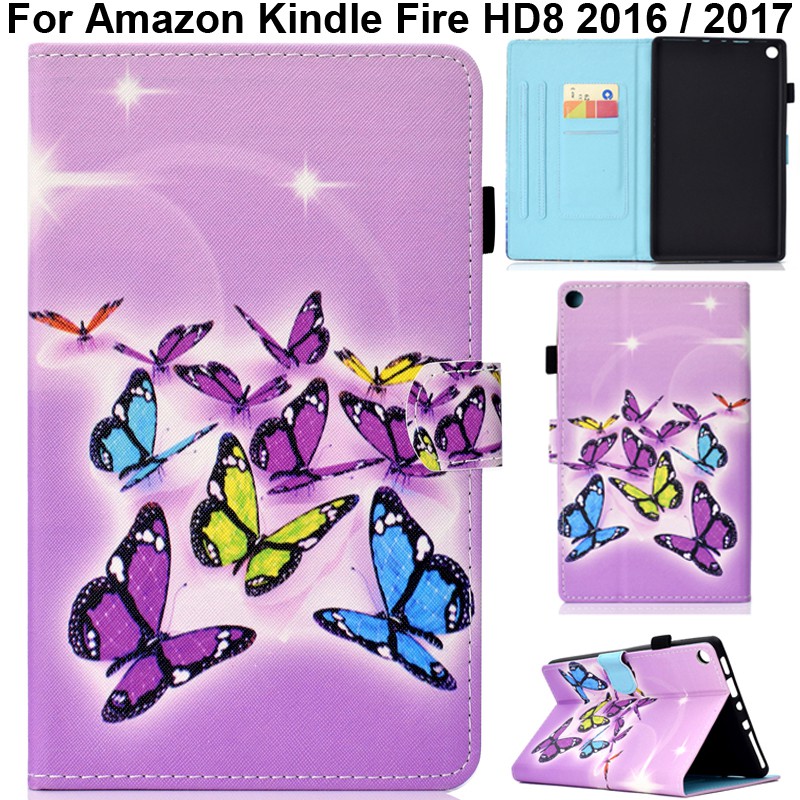 Bao Da Máy Tính Bảng Họa Tiết Đáng Yêu Cho Amazon Kindlefire Hd8 2017 Kindle Fire Hd 8 2016