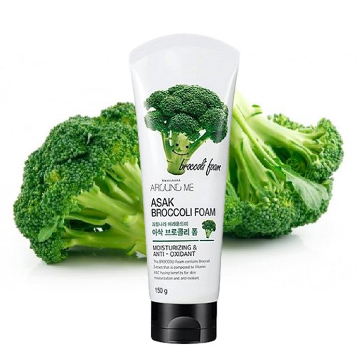 Sữa rửa mặt ngăn ngừa mụn, sáng da bông cải xanh Around Me Broccoli Foam WELCOS Hàn Quốc SRM12